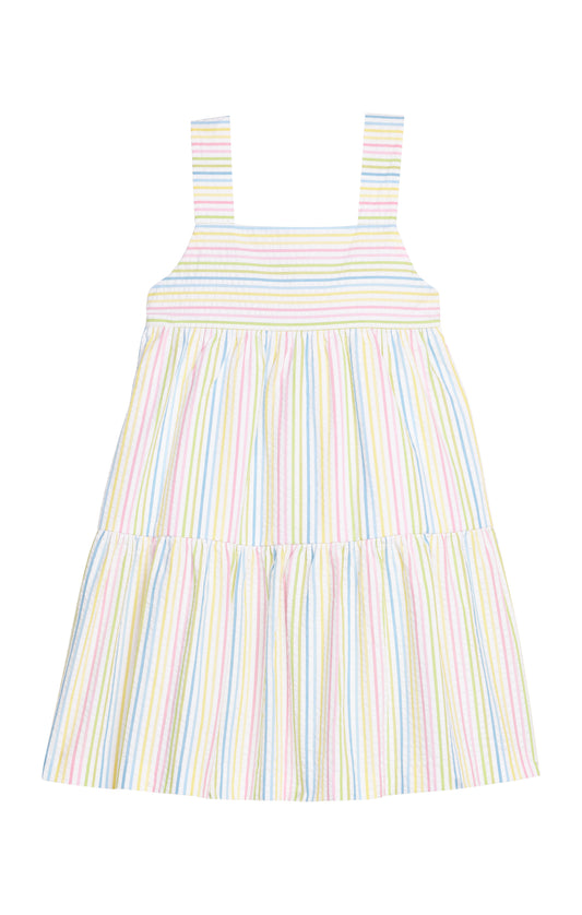 Georgia Dress - Rainbow Seersucker Stripe