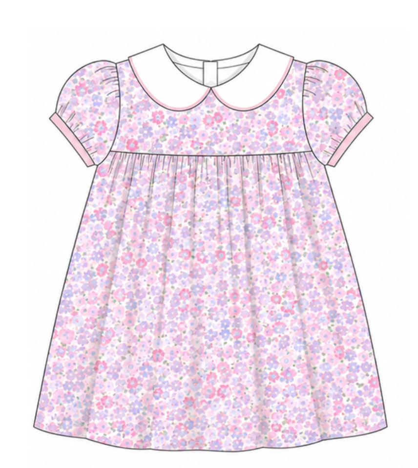 Short Sleeve Evelyn Dress - Posy Parade