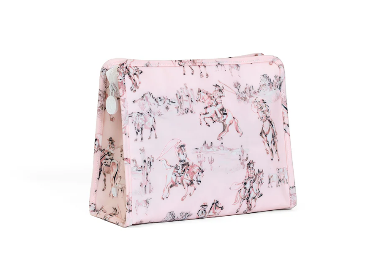 Roadie Large Zip Pouch - Cowgirl Toile