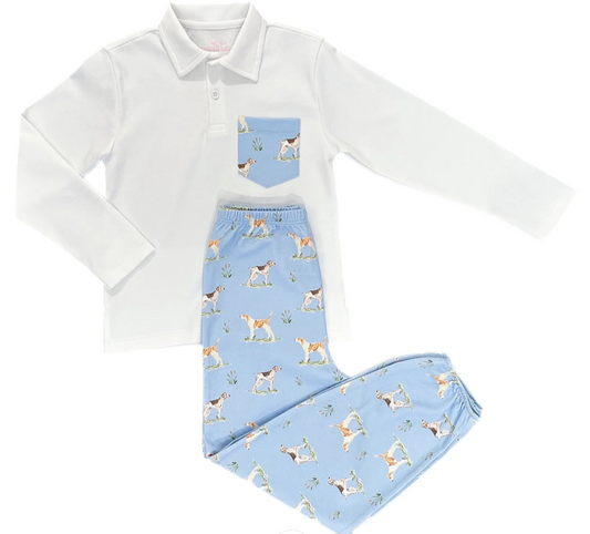 Carter Pant Set Puppy Dog Tails