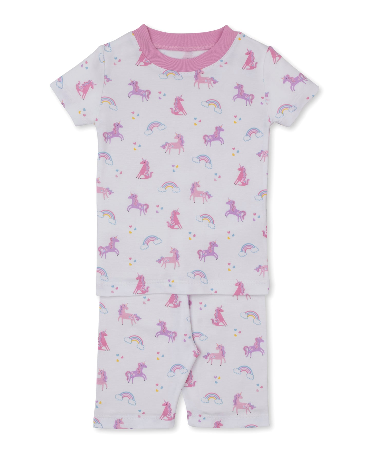 Short Pj Set Snug Print - Unicorn Fun