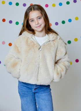 L/S Hooded Jacket - Tan - Tween