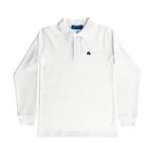 Load image into Gallery viewer, Harry Long Sleeve Knit Polo - White