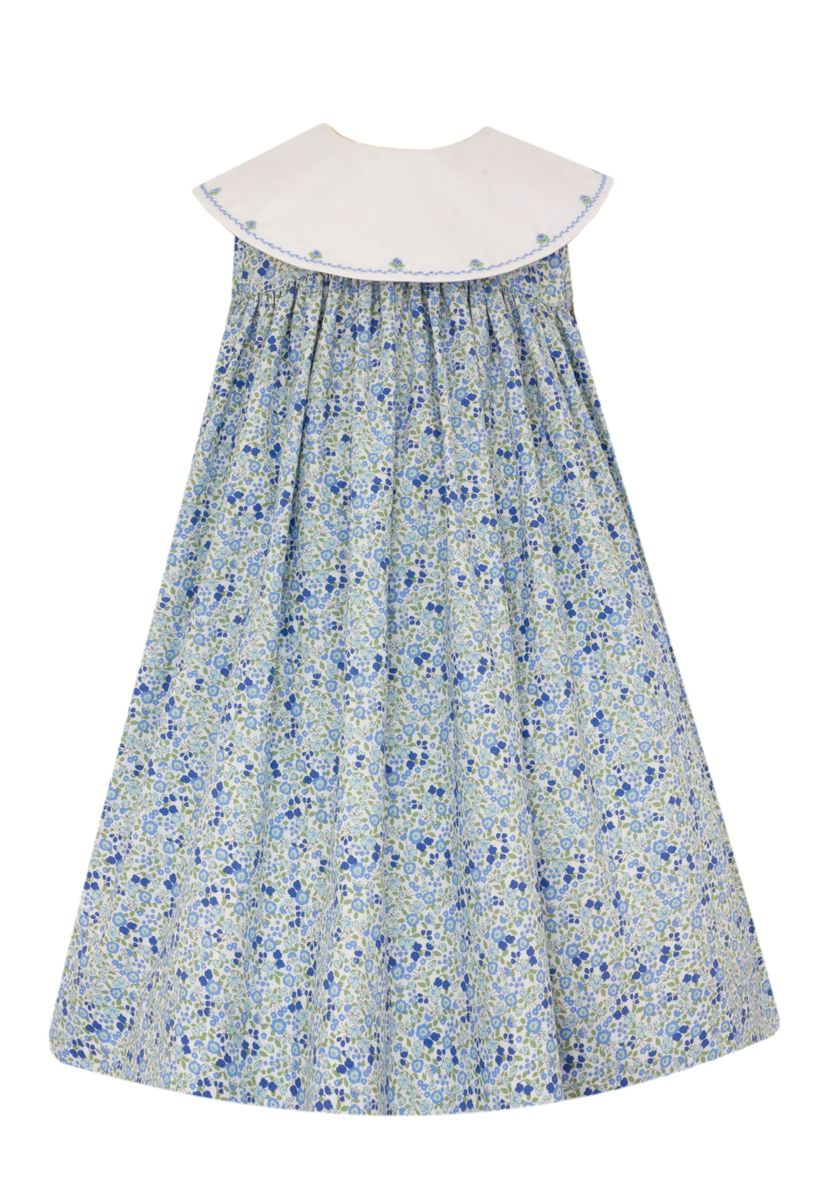 GROUP 5 - Peri Blue Liberty print float dress w/ white round collar (3004D2-CS27)