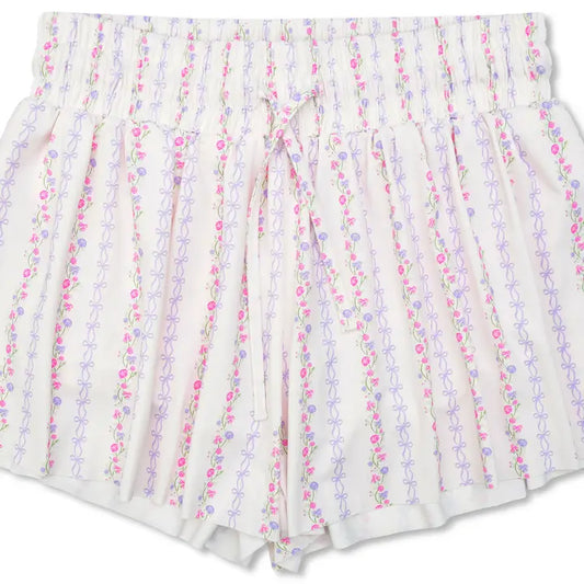 Sweetheart Vine Butterfly Shorts - Tween
