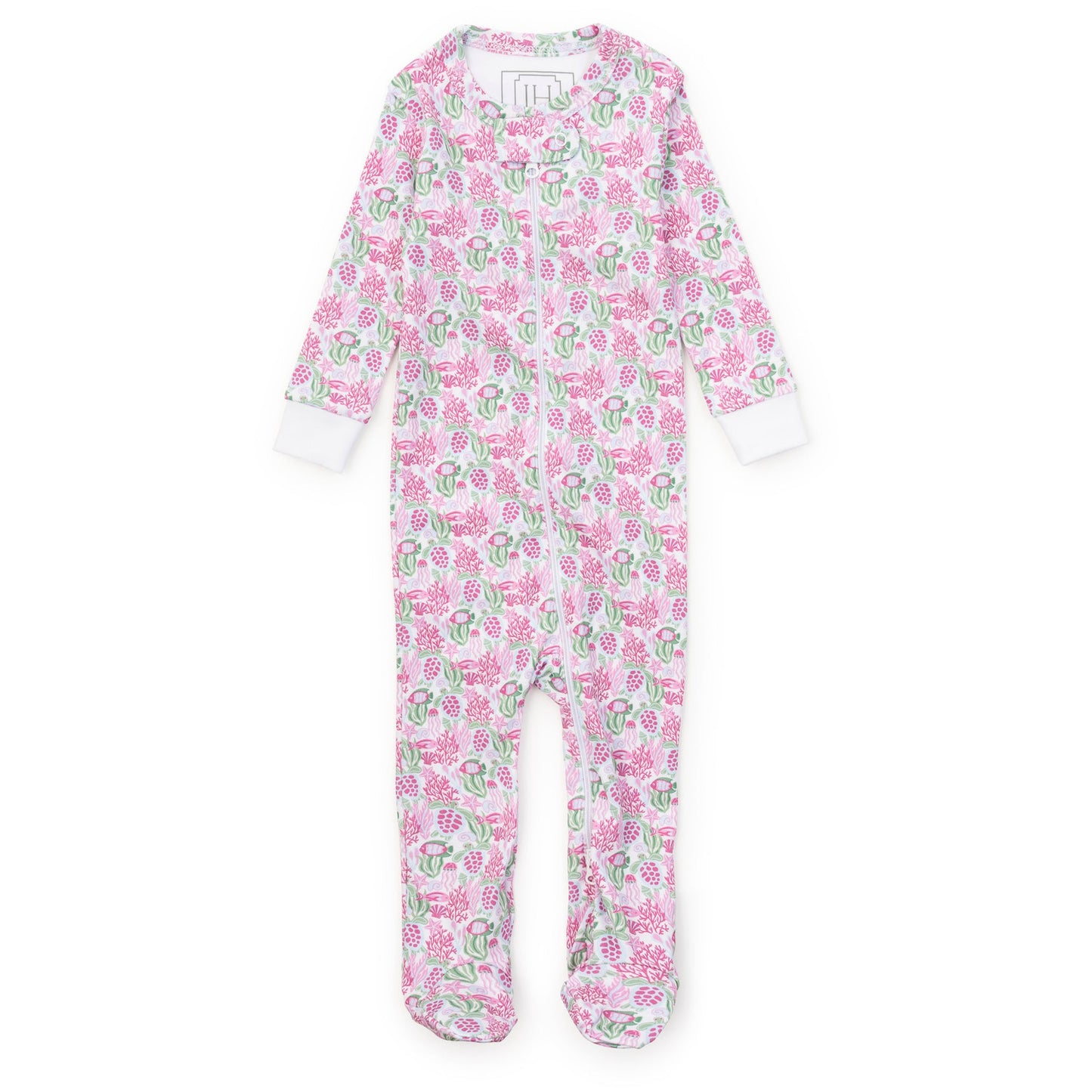 Parker Zipper Pajamas - Under the Sea Pink