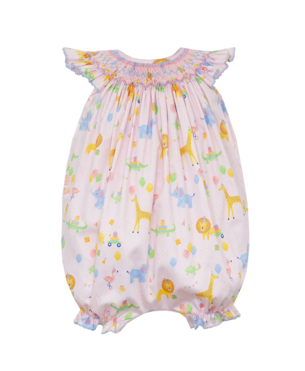 GROUP 10 - Birthday animals pink print angel wing bishop bubble (3009F-CS27)