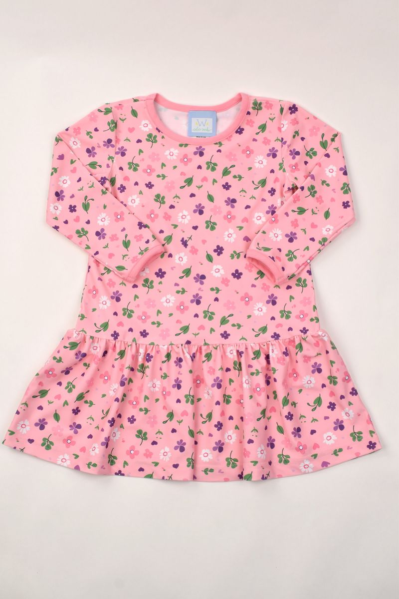 Pink Floral Long Sleeve Dress 93360 Tween
