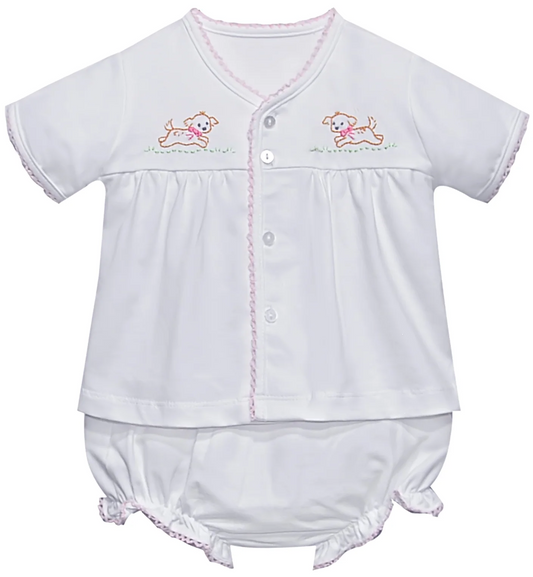 Girls Brennan Diaper Set - Dogs