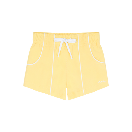 Boys Soleil Yellow Panelled Boardie