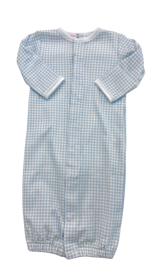 Blue Gingham Converter Gown BGG-011