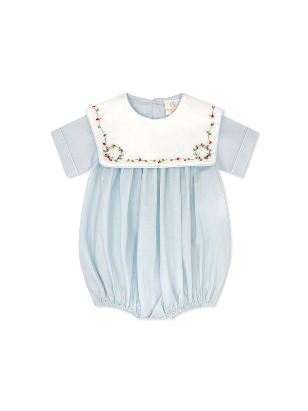 Christian Bubble - Blessings Blue w/Holly Embroidery