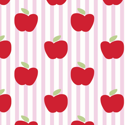 Alden Girls' Pima Cotton Pajama Pant Set - Schoolhouse Apples Pink