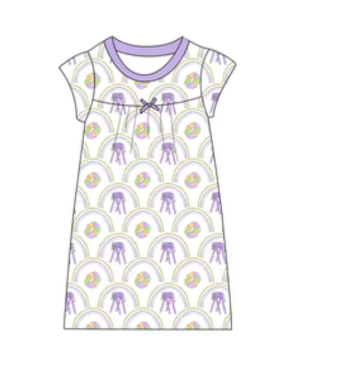 Uptown Baby Mardi Gras Night Gown