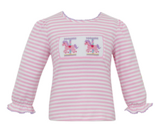Load image into Gallery viewer, Pink Stripe T-shirt L/S