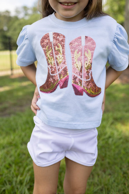 Puff Sleeve Patch Tee