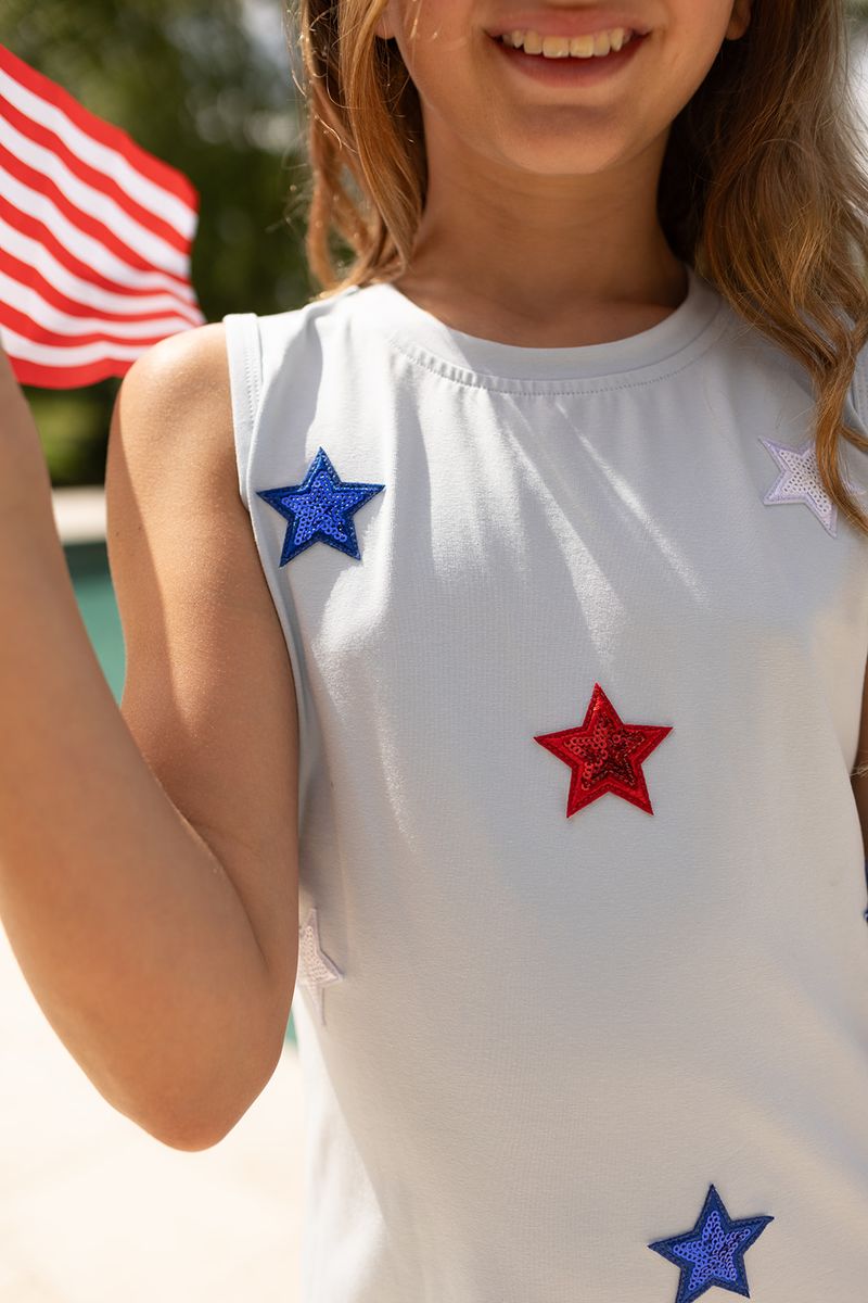 Sequin Patch Dress - USA Stars