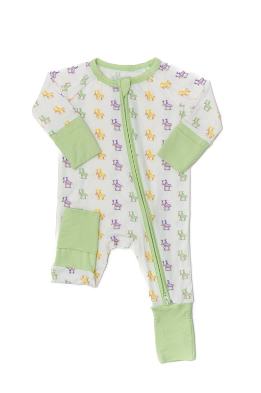 Mardi Gras Horses Sleeper Romper