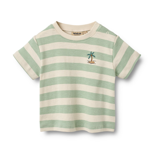 T-Shirt S/S Liam - Mint Stripe