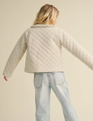 Quilted Drop Shoulder Jacket tween