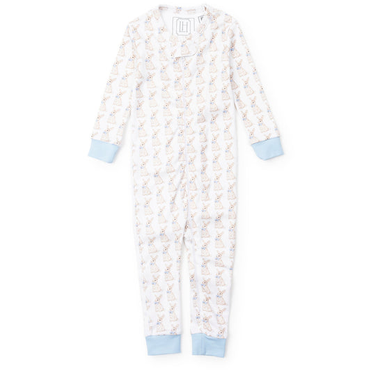 Parker Zipper Pajama - Easter Bunnies Blue