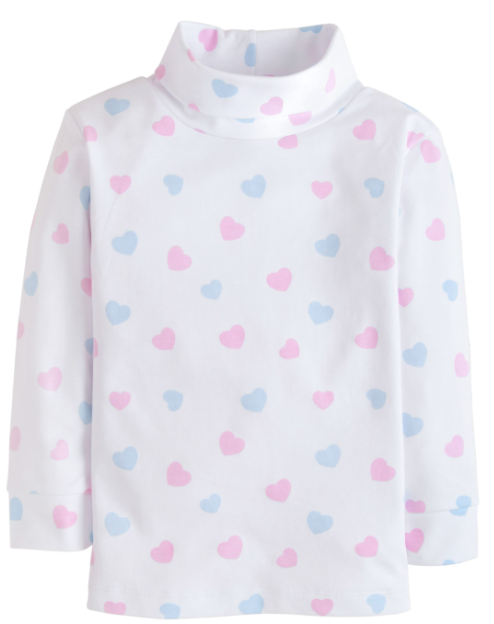 Printed Turtleneck - Hearts