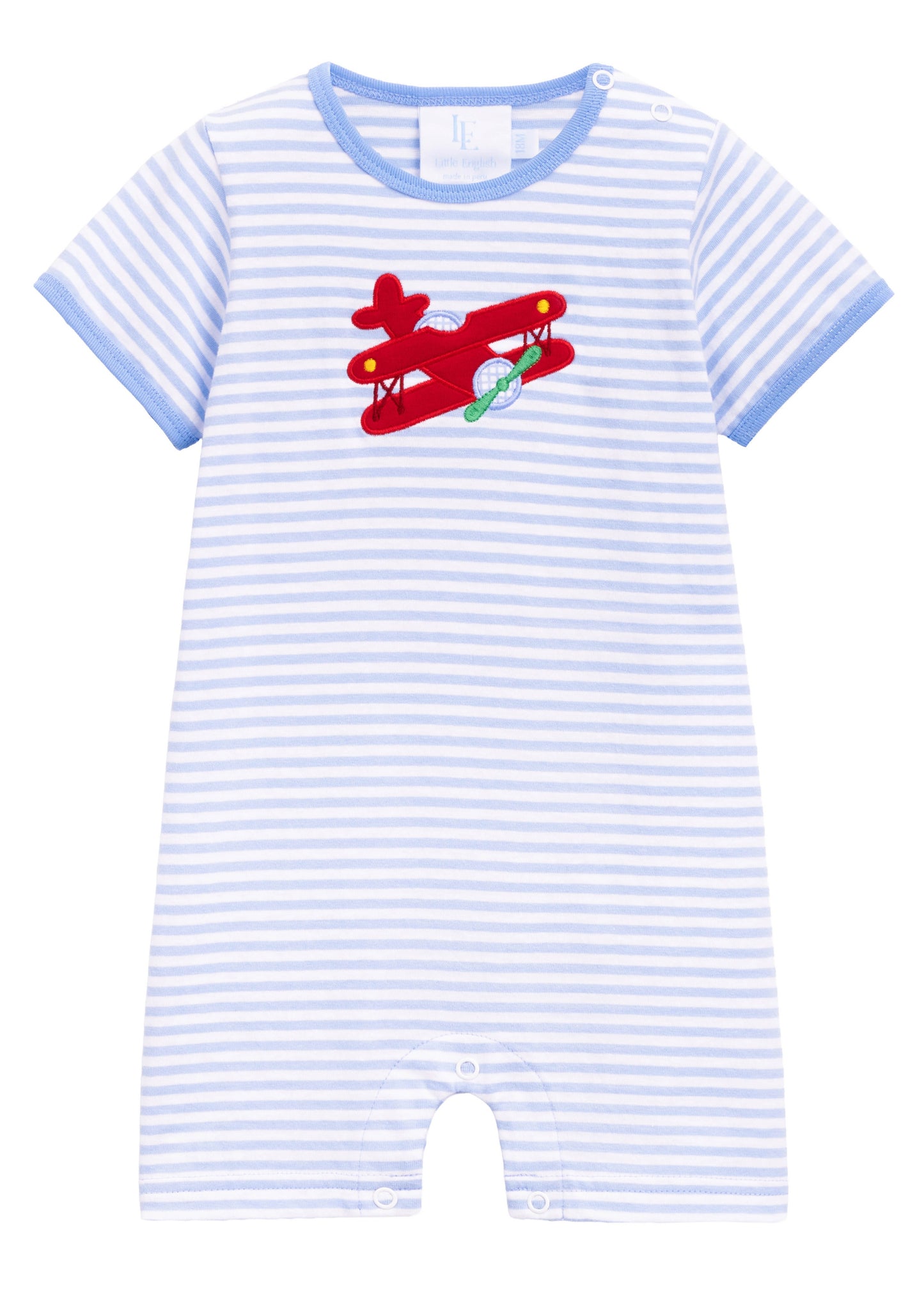 Applique Romper - Vintage Plane