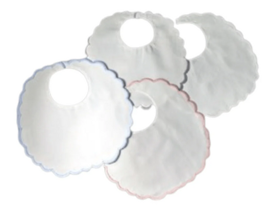 Scalloped Monogram Baby Bib