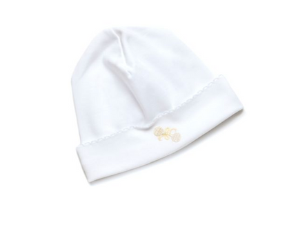 Ivory Heirloom Rattle Pima Baby Hat