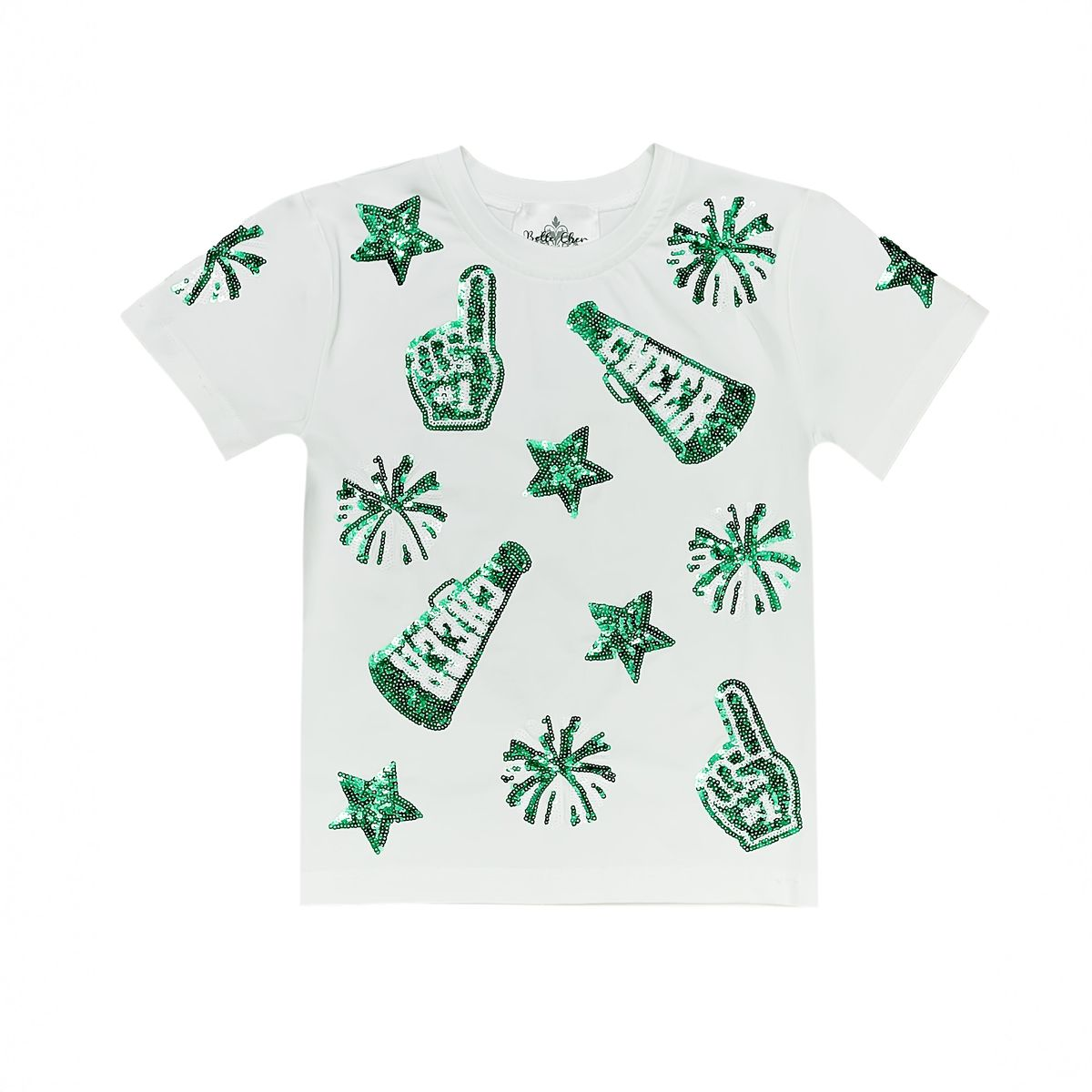 Green and White Cheer Shirt
