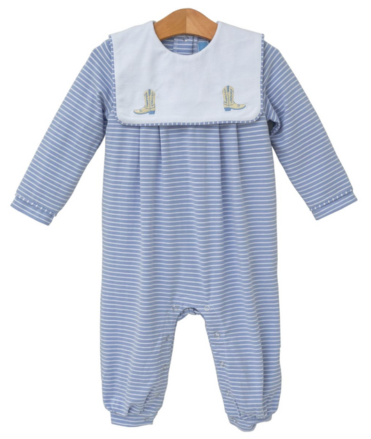 Boots Embroidery Romper