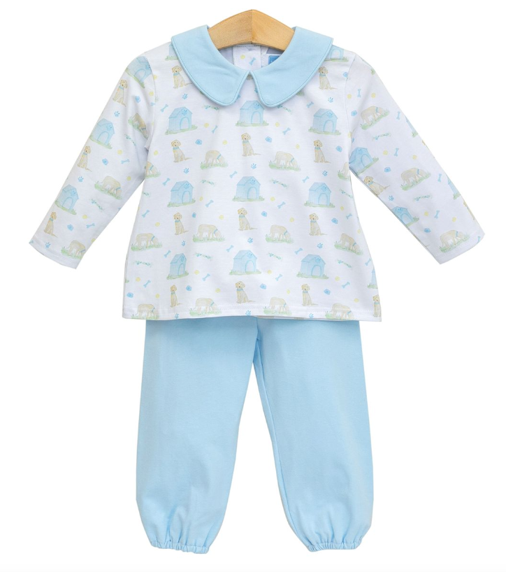 Puppy Palms Bloomer Pants Set