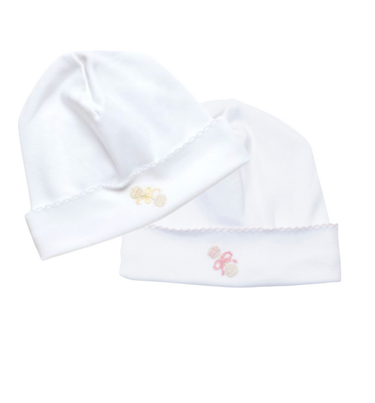 Ivory Heirloom Rattle Pima Baby Hat