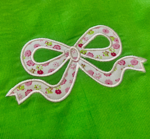 Green Apple Forest Dress Flower Bow