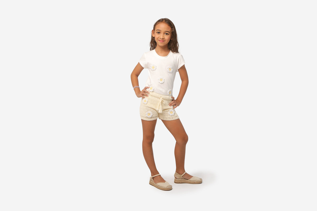 Ivory Daisy Cap Tee