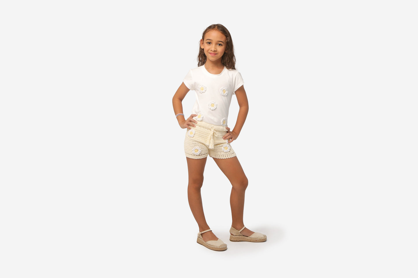 Ivory Daisy Cap Tee TWEEN