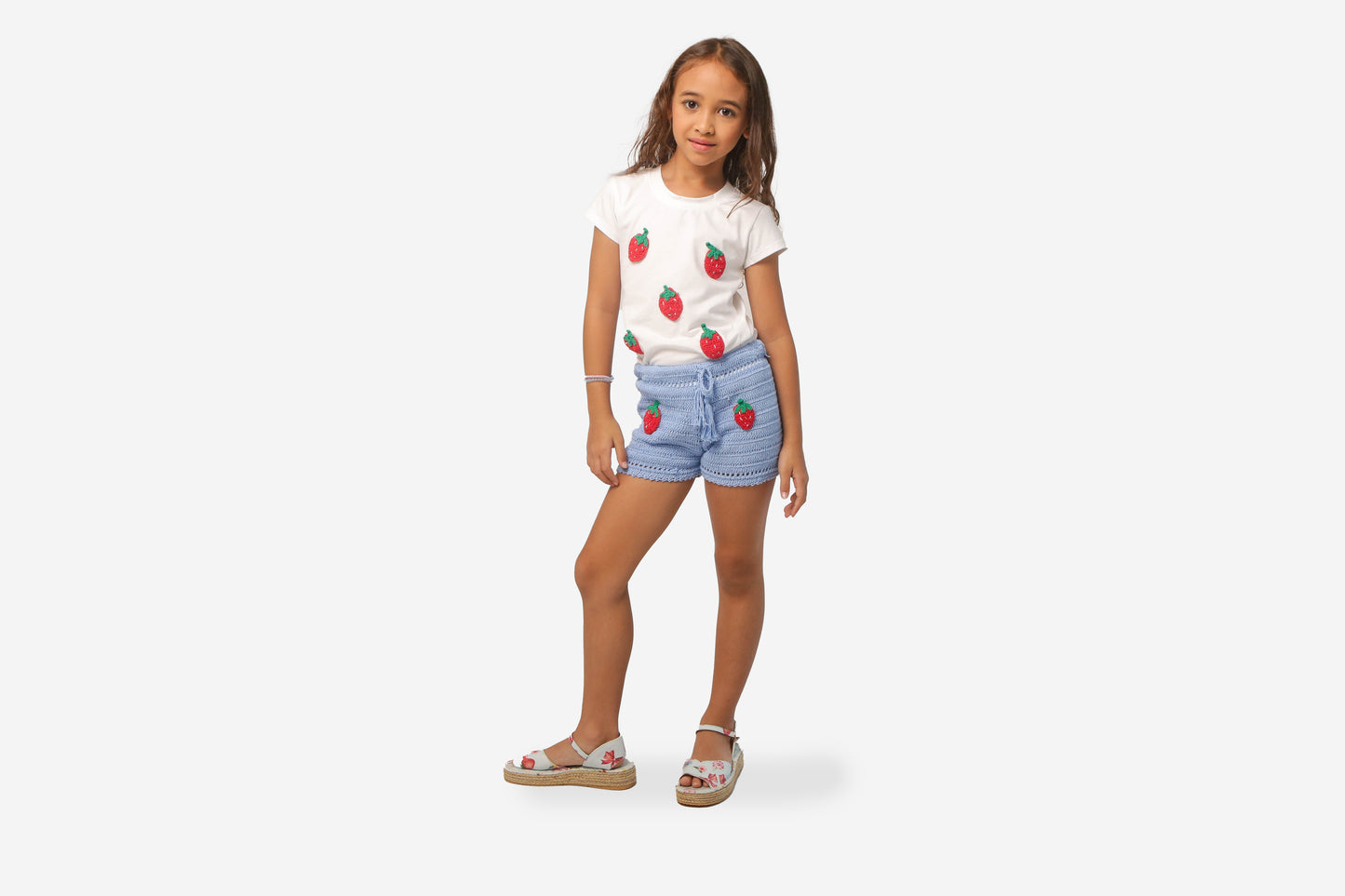 White Strawberry Cap Tee TWEEN