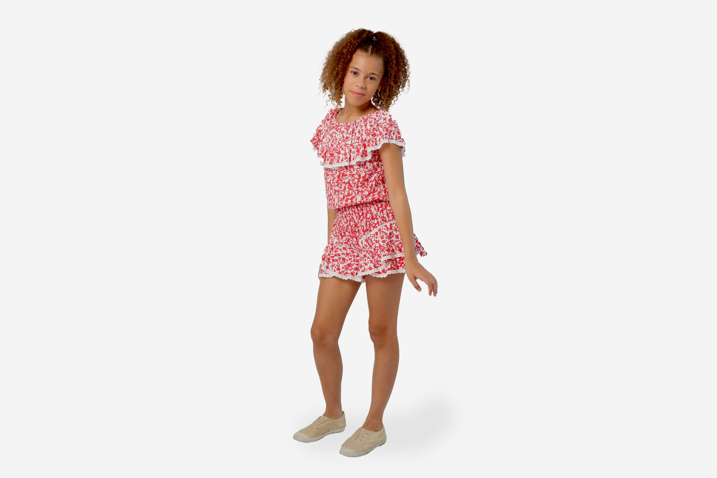Genevieve Skort - Patch Red/White Asher