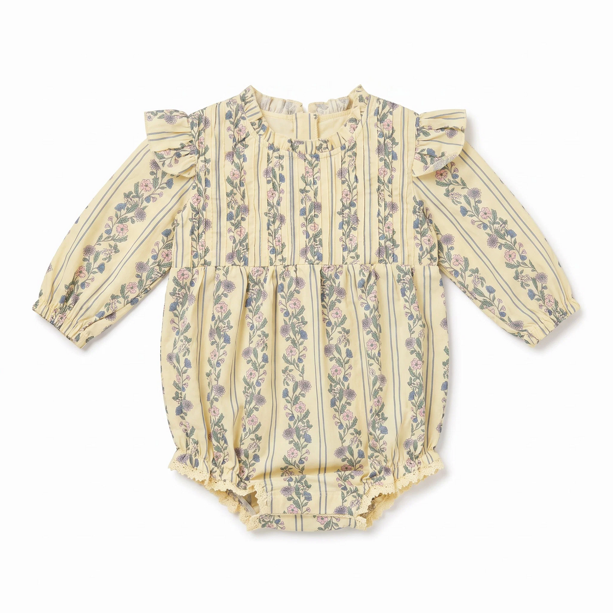 Elizabeth Bubble - Yellow Floral Stripe
