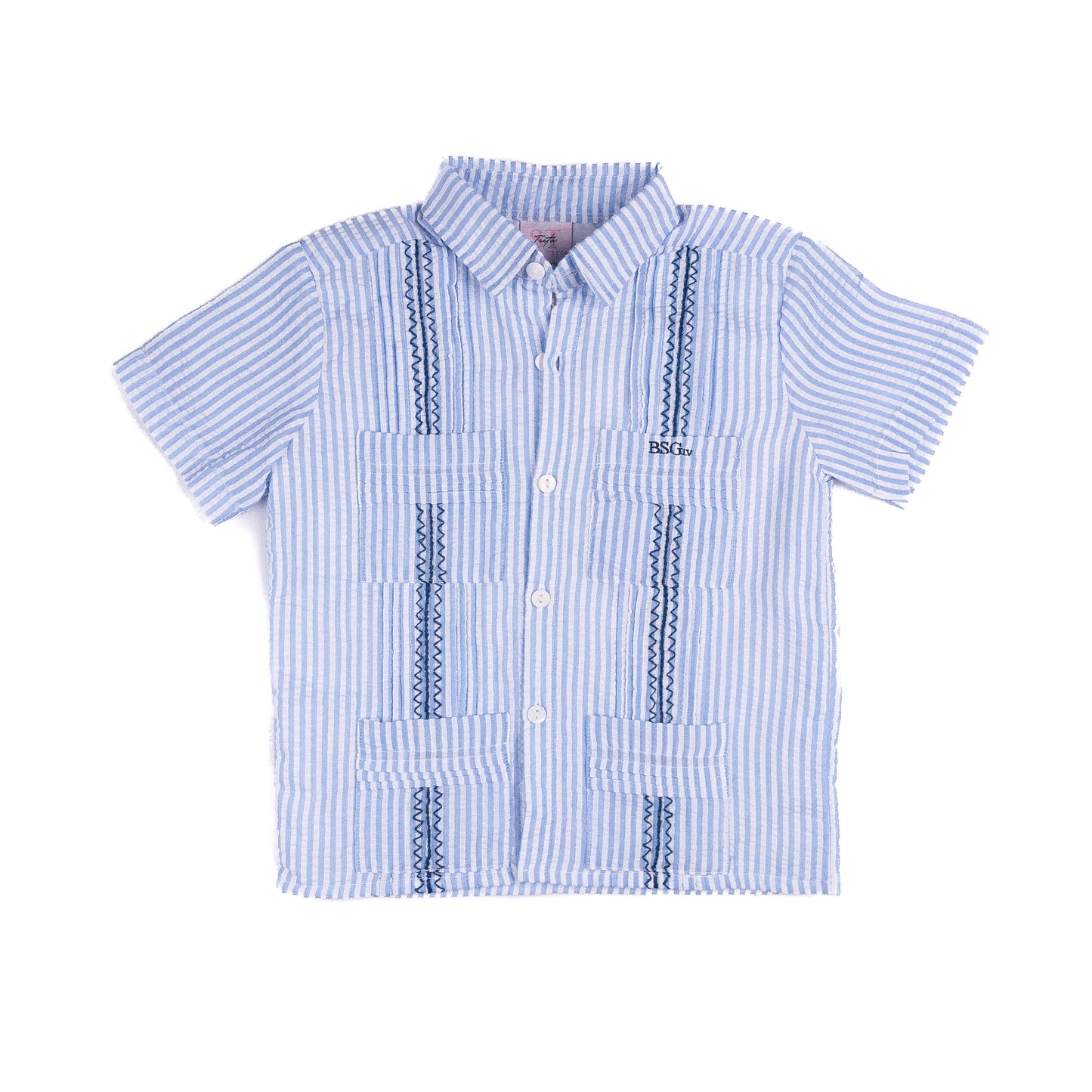 Fiesta Guayabera - Blue/Navy
