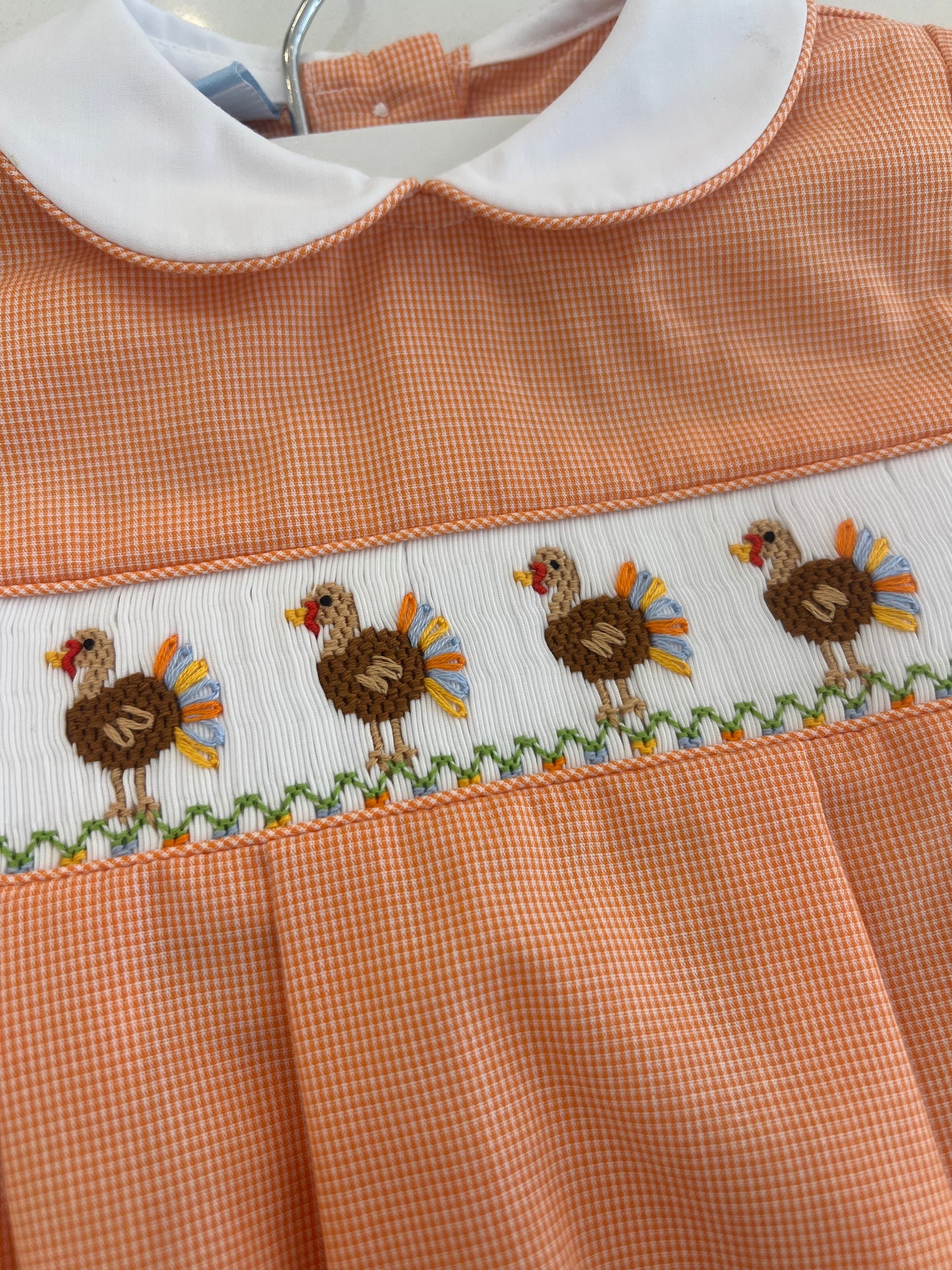 Orange Turkey Boy's - Microcheck Bubble