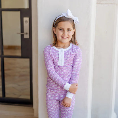 African Elephants Pink Alden PJ Set