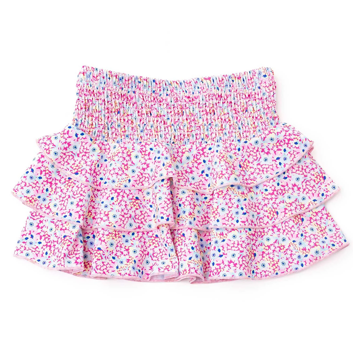 Electric Daisy Girls Smocked Ruffle Skirt