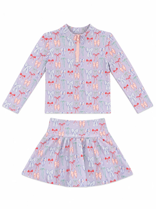 Sarah Set - Lavender Bow TWEEN