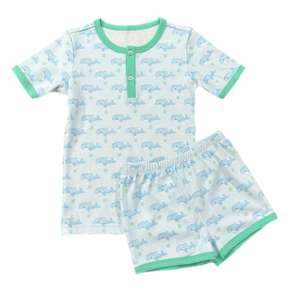 Whale Boys Two Piece Short Jamies