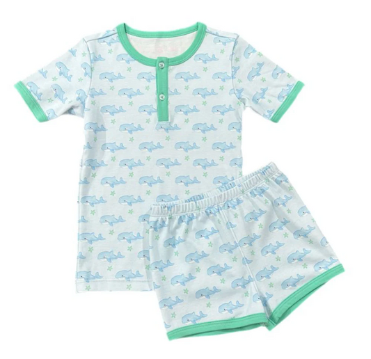 Whale Boys Two Piece Short Jamies