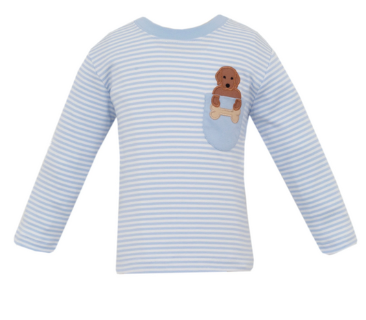 LABS - Blue Knit Stripe T-Shirt