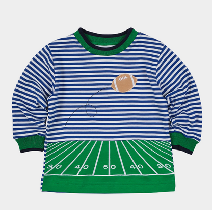 Stripe Knit Shirt With Football Field