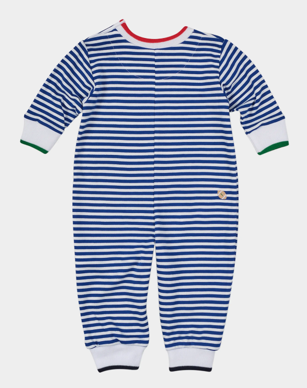 Stripe Knit Longall With Embroidered Sport Balls