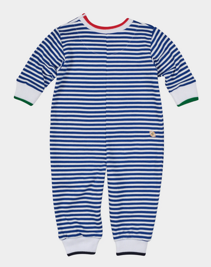 Stripe Knit Longall With Embroidered Sport Balls